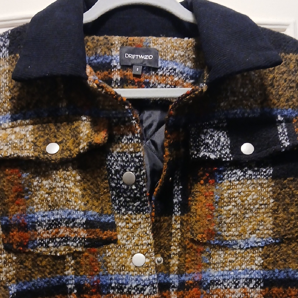 DRIFTWOOD Plaid Jean Jacket - Black, Brown, and Blue